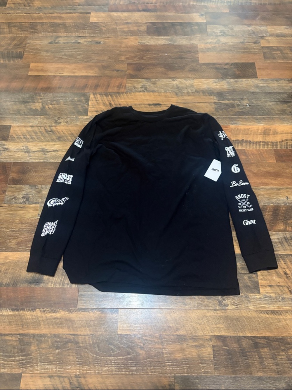 Ghost Energy Fitness Drink Ghost Lifestyle Long‎ Sleeve Shirt Black NWT